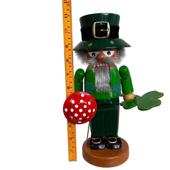 Steinbach Leprechaun Nutcracker 11” Original Volkskunst Wooden St Patrick’s Day - Picture 8 of 9